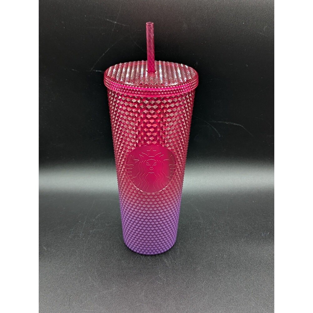 Starbucks Disney World Parks Cinderella Castle Red Purple Studded Tumbler New - Picture 5 of 7